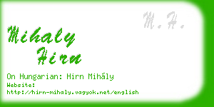mihaly hirn business card